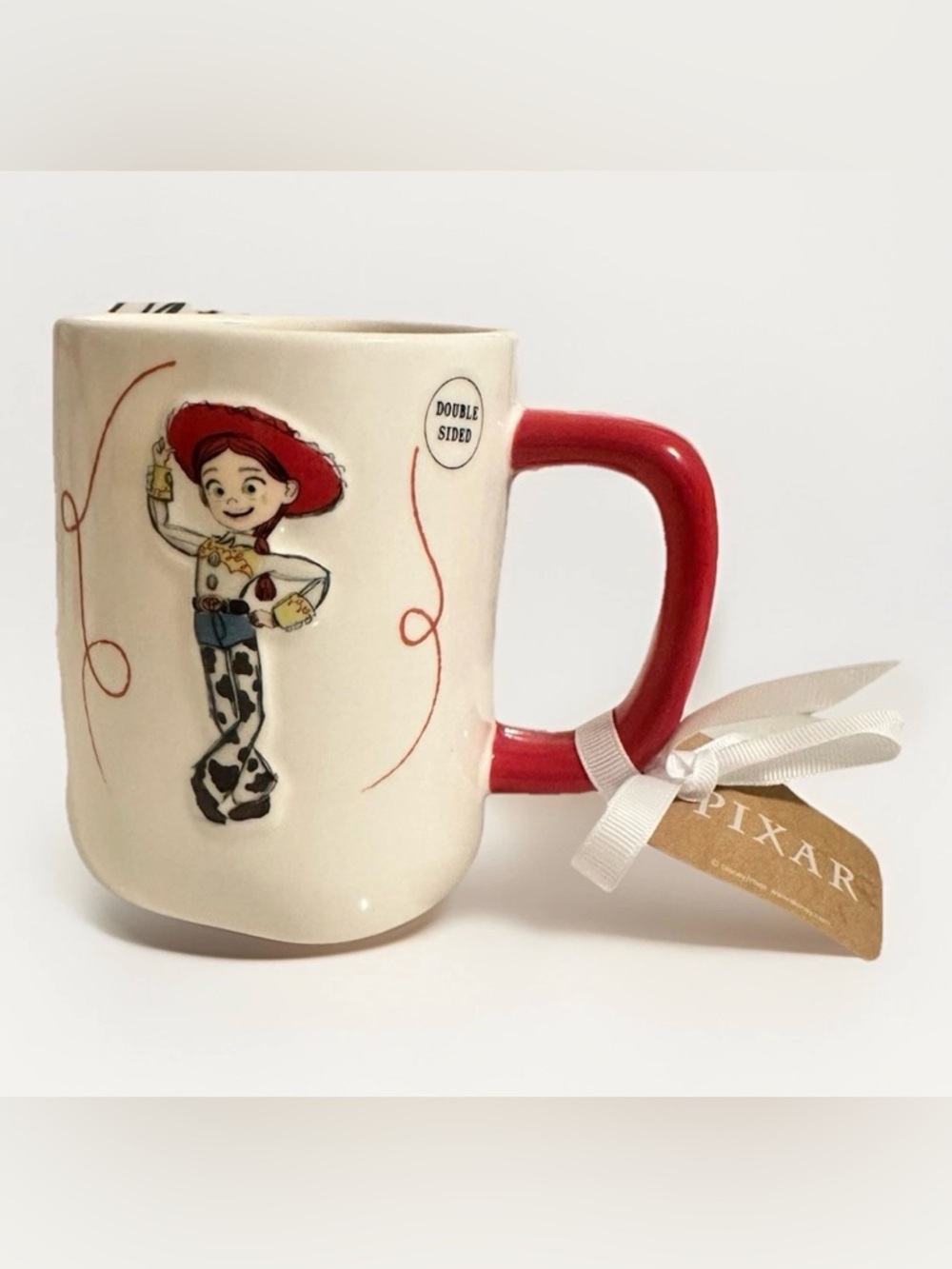 Cute Rae Dunn Disney Toy Story Jessie YEE HAW! Double Sided Mug NEW